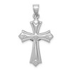 Black Bow Jewelry 14k White Gold Hollow Reversible 3D Crucifix Cross Pendant - 3 of 4