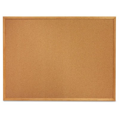 Quartet Classic Cork Bulletin Board, 24 x 18, Oak Finish Frame