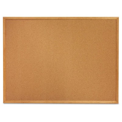 Quartet Classic Cork Bulletin Board, 24 x 18, Oak Finish Frame