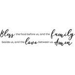 Kitchen Wall Stickers Wall Decals Decor, Bless Food, Family, Love Between Us (24.5 x 9 In)