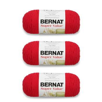Bernat Super Value Denim Heather Yarn - 3 Pack Of 198g/7oz - Acrylic - 4  Medium (worsted) - 426 Yards - Knitting/crochet : Target