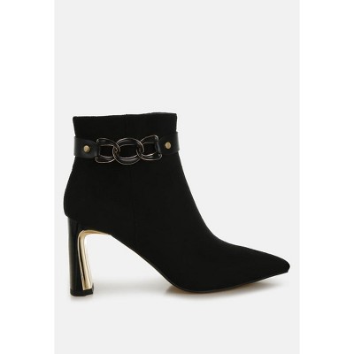 Antares Chain Belt Detail Ankle Boots