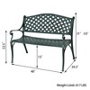 Costway 40'' Outdoor Antique Garden Bench Aluminum Frame Seats Chair Patio Garden Furni - 2 of 4