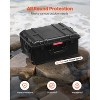 VEVOR Weatherproof Hard Case, Heavy Duty Protective Dry Box Case with Pre-Cut Foam, Wheels & Retractable Pull Handles for Travel, Hunt, Black - 3 of 4