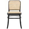 Modway Winona Elm Wood Cane Rattan Seat, Dining Side Chair - Set of 2, Black - 3 of 4