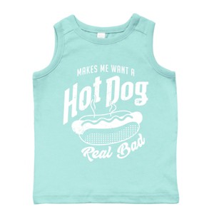 The Juniper Shop Makes Me Want A Hot Dog Real Bad Solid Toddler Tank - 1 of 4