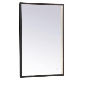 Elegant Lighting Pier 18x30 inch LED Mirror with Adjustable Color Temperature 3000K/4200K/6400K in Black - 1 of 4