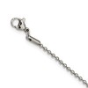 Chisel Stainless Steel Polished and Satin Hammered with Cubic Zirconia Cross Pendant on a 22" Ball Chain Necklace - 3 of 4