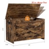 Entryway 30 in Storage Chest, Wooden Storage Bench with Safety Hinge, Easy Assembly, Large Shoe Bench - 3 of 4