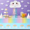 Blue Panda 3 Pack Pastel Rainbow Tablecloth for Baby Shower Decorations, Unicorn Birthday Party (54 x 108 In) - 2 of 4