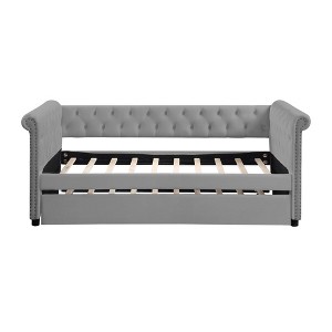 Twin Size Upholstery Daybed with Trundle for Bedroom or Apartment - 1 of 4