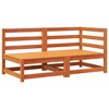 vidaXL Garden Sofa Wax Brown Solid Pine Wood Medium Modular - 2 of 4