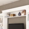 FUFU&GAGA White Wood Bookshelves TV Stand with Glass Door - 4 of 4