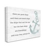 Stupell Industries Inspirational Friendship Quote Boat Ship Anchor Silhouette Canvas Art - 2 of 4