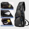 Peicees Pack of 2 Leather Sling Bag Mens Crossbody Bag Chest Bag Sling - 4 of 4
