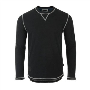 Men's 's Crewneck Raw Cut Edge Vintage Tee - ZIMEGO - 1 of 3