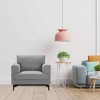 41" Kyrene Chair Light Gray Linen - Acme Furniture: Upholstered Metal-Legged Accent Armchair - 2 of 4