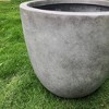Rosemead Home & Garden, Inc.14" Wide Kante Lightweight Modern Concrete Outdoor Planter Pot Natural Concrete - 4 of 4