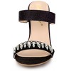 Allegra K Women's Glitter Rhinestone Stiletto Heels Sandals - 3 of 4