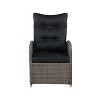 Monaco 2pc Wicker Outdoor Recliner & Ottoman - Gray - Alaterre Furniture: All-Weather, Water-Resistant Patio Set - 4 of 4