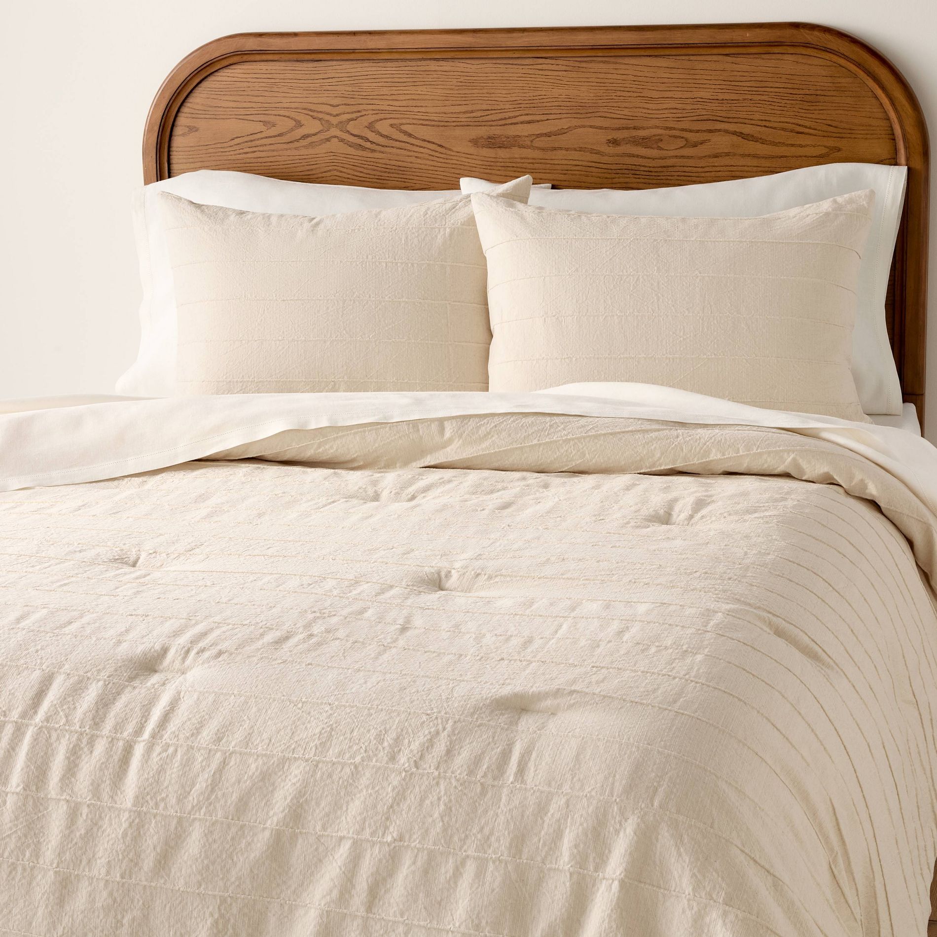 Stitch Stripe Duvet Cover Tan - Hearth & Hand™ with Magnolia