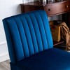 Velvet Mid-Century Modern Accent Chairs Set of 2 with Channel Tufting, Plush Seat and Solid Wood Legs - 3 of 4