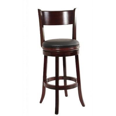Boraam 29" Industries Palmetto Barstool English Tudor : Upholstered, Hardwood Frame, Fixed Height
