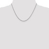 Black Bow Jewelry 1.6mm 14k White Gold Diamond Cut Fancy Singapore Chain Necklace - 2 of 4