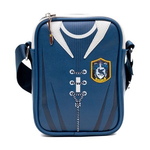 The Wizarding World of Harry Potter Vegan Leather Crossbody Bag with Adjustable Straps, Hogwarts Ravenclaw Quidditch Uniform Blue - 1 of 4