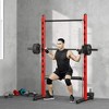Soozier Adjustable Squat Rack with Pull Up Bar and Barbell Bar, Multi-Function Bench Press Weight Lifting Equipment - 3 of 4