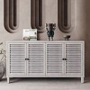NicBex Retro Buffet Sideboard Cabinet Wooden Kitchen Storage Cabinet with 4 Doors,White - 2 of 4