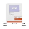 MyOfficeInnovations Laser/Inkjet Address Labels 1" x 2 5/8" White 30 Labels/Sheet 479884 - 3 of 4