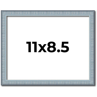 PosterPalooza | Photo Size Textured Blue Picture Frame - UV Acrylic, Foam Board Backing, Hanging Hardware