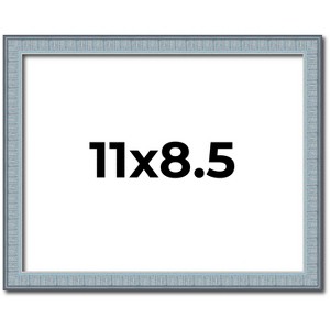 PosterPalooza | Photo Size Textured Blue Picture Frame - UV Acrylic, Foam Board Backing, Hanging Hardware - 1 of 4