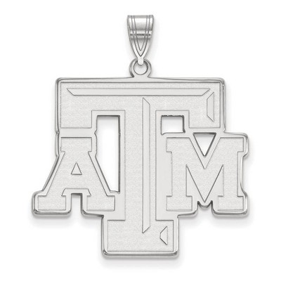 Black Bow Jewelry 10k White Gold Texas A&M Aggies NCAA Extra Large Pendant