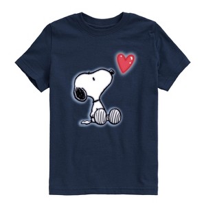 Boys' - Peanuts - Snoopy Heart Short Sleeve Graphic T-Shirt - 1 of 4