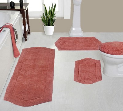 Waterford Collection Cotton Tufted Set of 4 Bath Rug Set - Home Weavers