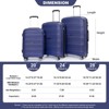 3PCS Suitcase Luggage Sets, Hardshell PP Lightweight Suitcase with TSA Lock, Spinner Wheels (20/24/28 IN) -ModernLuxe - 2 of 4