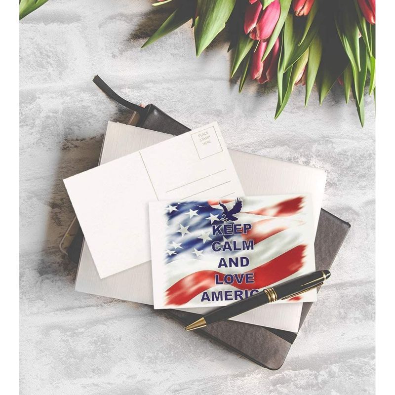 Best Paper Greetings 40-Pack American Postcards Keep Calm and Love America Patriotic Post Cards Bulk Set 4x6 in, 2 of 6