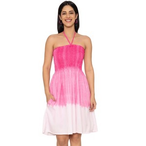 HAPPY BAY Women's Short Bandeau Dress Beach Vacation Summer Holiday Short  Tube Top Wedding Evening Dress Strapless Dresses for Women L-XL Pink Plain  : Target