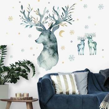 Winter Deer Peel and Stick Giant Wall Decal - RoomMates
