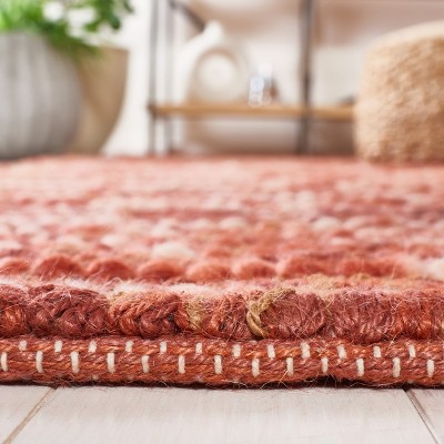 Hand-Knotted Rust and Multi Wool Rectangular Area Rug 3'x5'