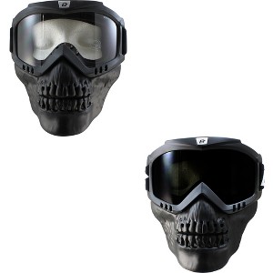 2 Pairs of Birdz Eyewear SKULLBIRD Safety Goggles with Clear, Smoke Lenses - 1 of 4