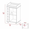 VYNXARIA Dukat Bar Cart,Two Shelves, Six Built-in Wine Rack, Four Casters for Garden, Dining Room,Espresso - 4 of 4