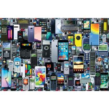 Toynk Mobile Mayhem Cell Phone Collage Puzzle | 1000 Piece Jigsaw Puzzle