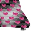 Little Arrow Design Co Watercolor Hearts on Striped Square Throw Pillow Pink - Deny Designs - 3 of 4