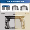 Outdoor Gazebo Tent 10 ft. x 10 ft. Grey Double Roof Shade & Rain Shelter - 4 of 4