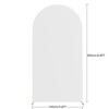 7.2FT Wedding Arch Backdrop Cover Spandex Fitted White Wedding Arch Covers Round Top Chiara Arches Backdrop Cover for Birthday Party Ceremony - 2 of 4