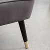 CAVINAS Modern Accent Chair Velvet Upholstered Lounge Chair with Curve Middle Back and Wood Legs Comfy Chair for Living Room, Bedroom, Nursery - 2 of 4