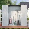 Aoxun Outdoor Storage Shed with Floor, 64 Cu.Ft Vertical Waterproof Storage Cabinet for Garage Storage, Pool Storage, Bike Shed, Garden Shed, White - 2 of 4